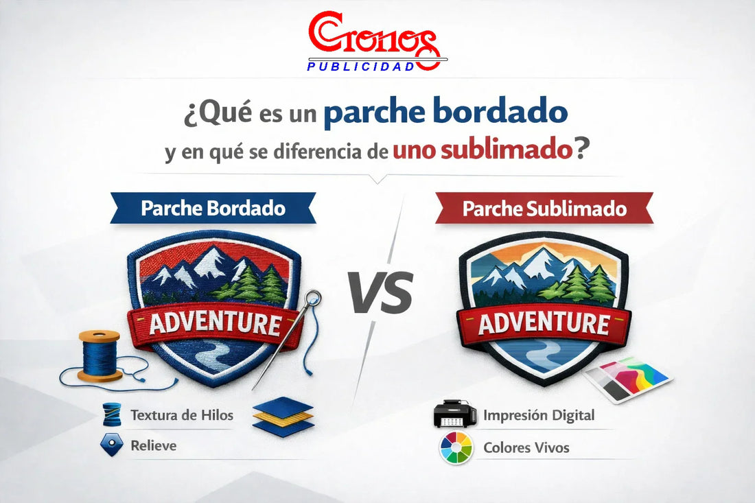 ¿Qué es un parche bordado y en qué se diferencia de uno sublimado?