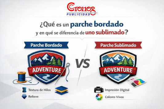 ¿Qué es un parche bordado y en qué se diferencia de uno sublimado?
