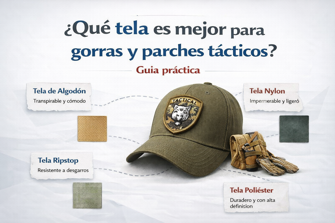 ¿Qué tela es mejor para gorras y parches tácticos? Guía práctica