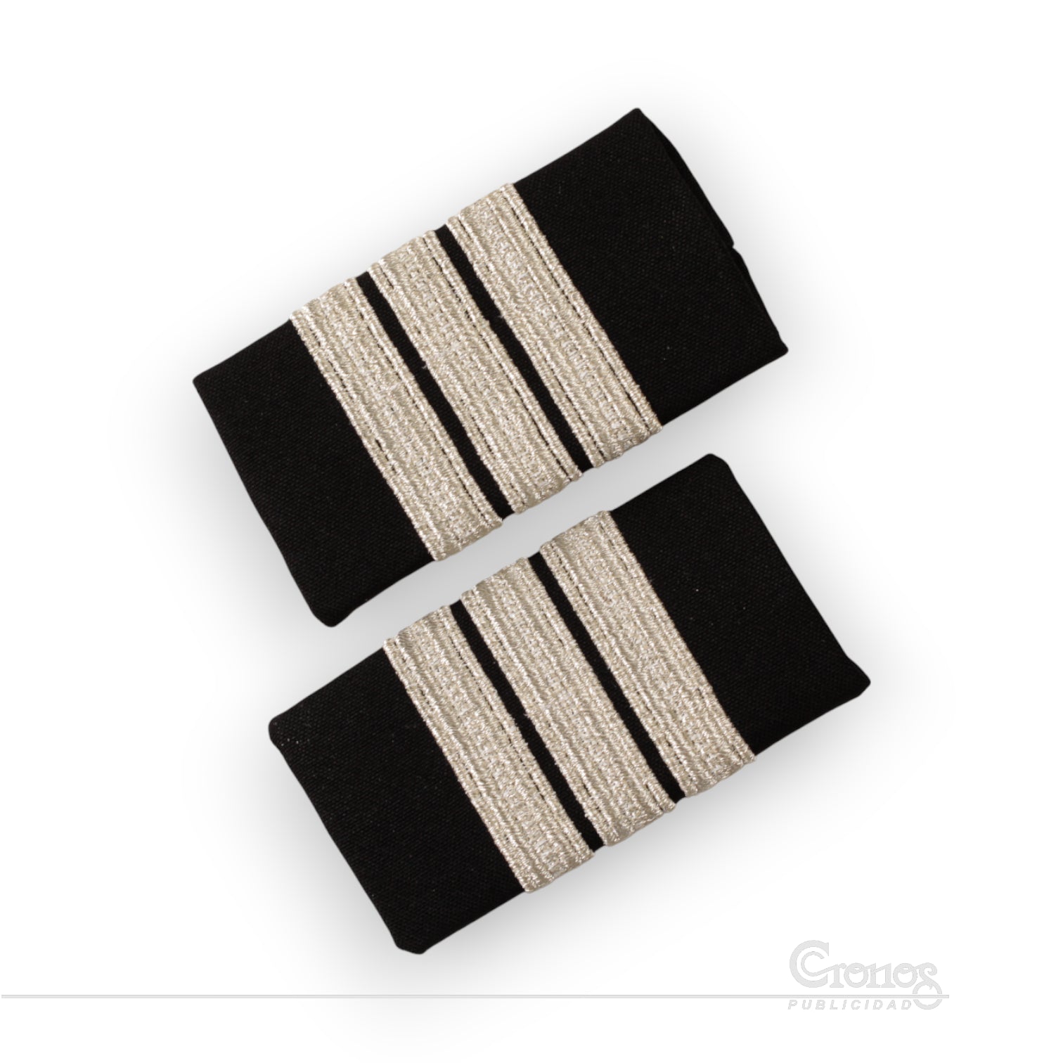 Presilla Galón Plateado 3 Líneas BORDADA