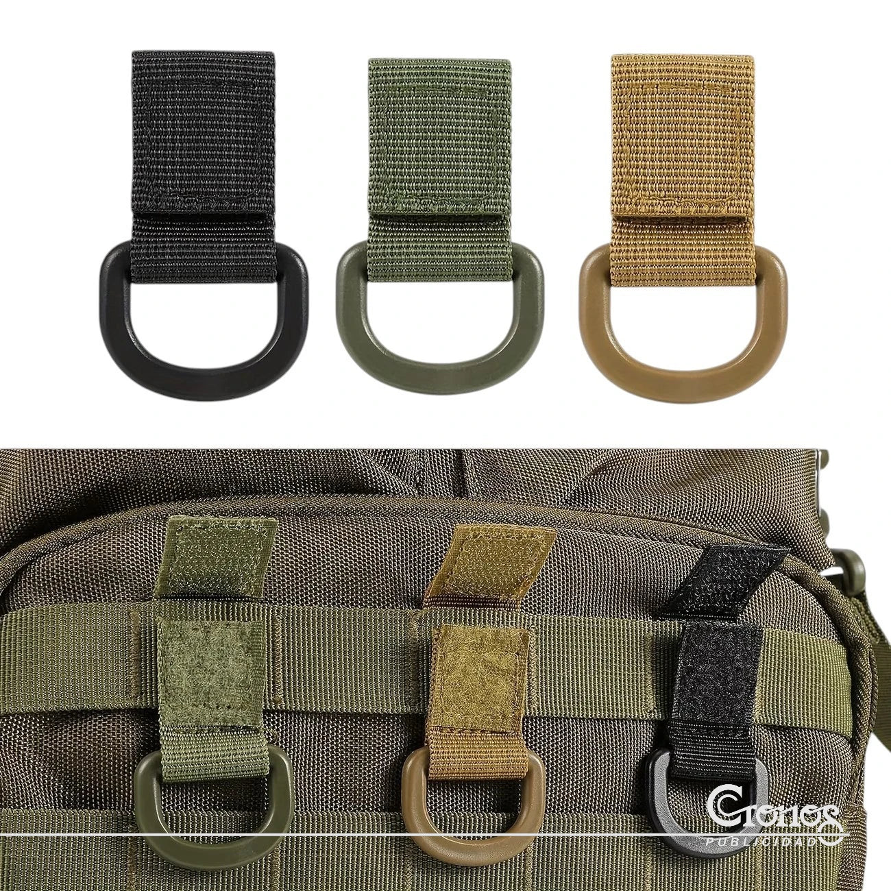 Adaptadores Tácticos Molle con Anillo en D