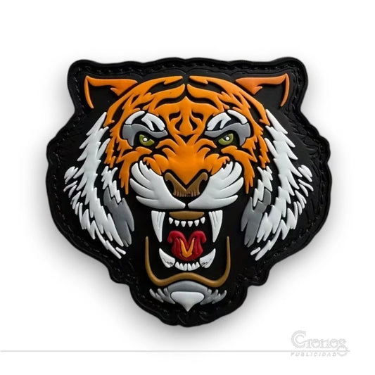 Cabeza Tigre Parche PVC 3D
