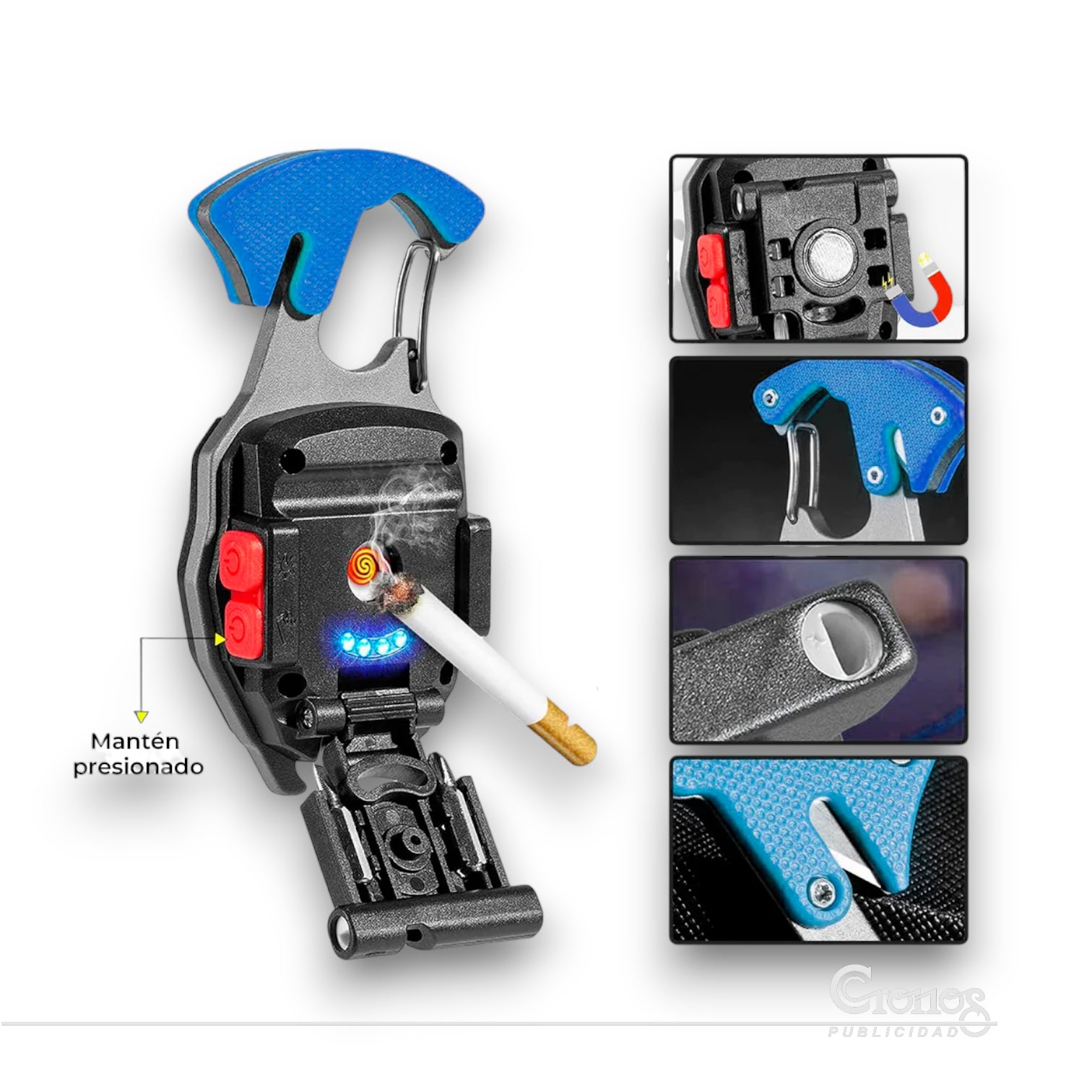 Mini Linterna Llavero 8 en 1