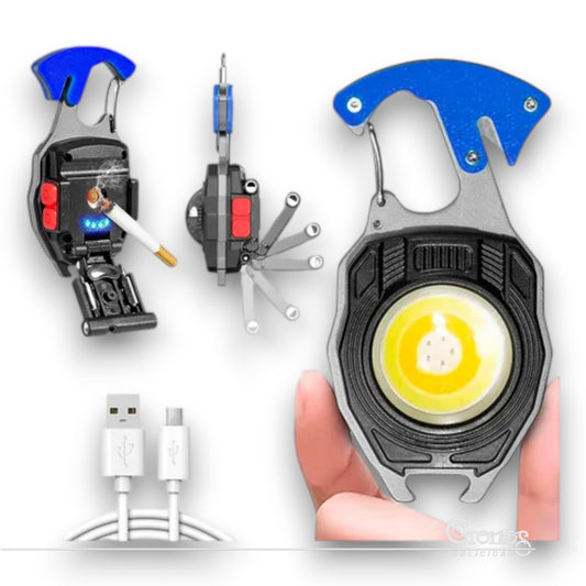 Mini Linterna Llavero 8 en 1