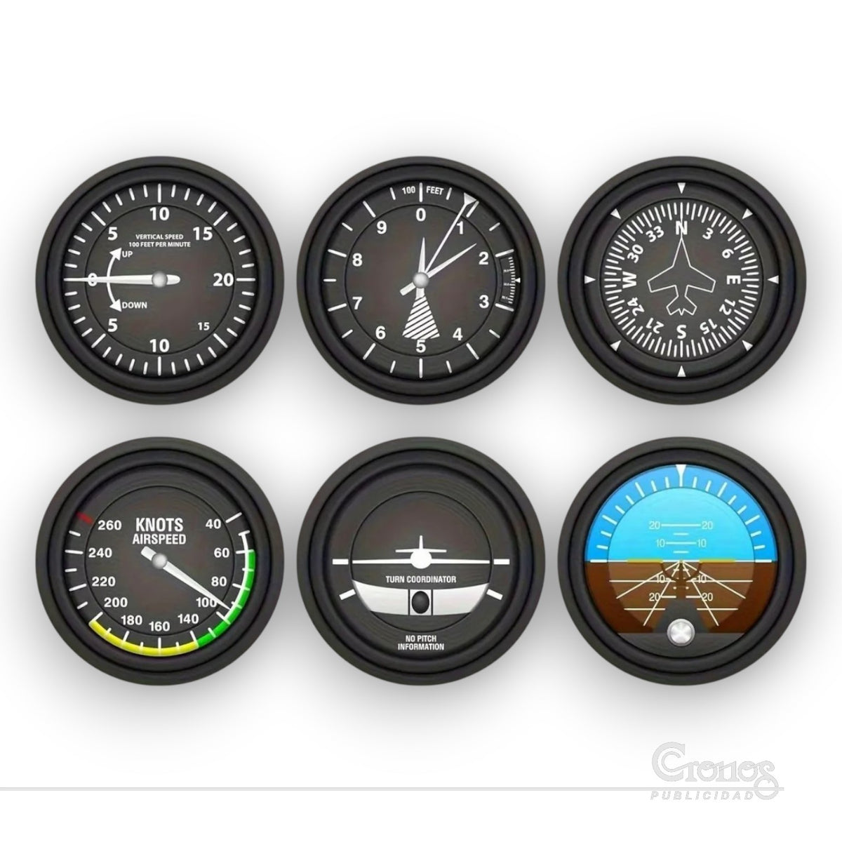 Portavasos de Aviación en Madera x6
