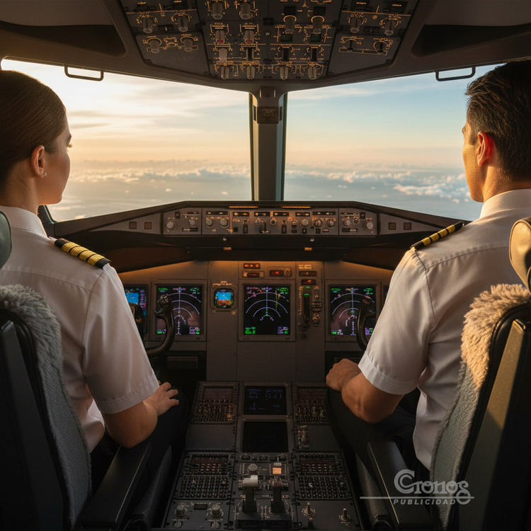 Presillas Bordada Aviacion Comercial 