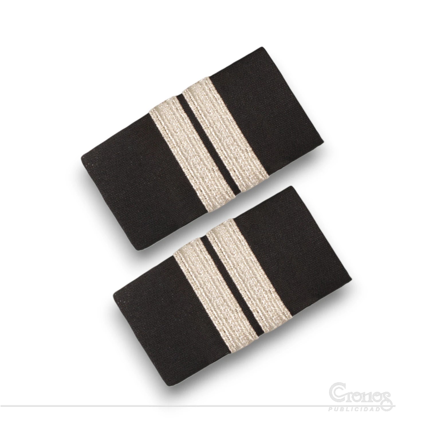 Presilla Galón Plateado 2 Líneas BORDADA
