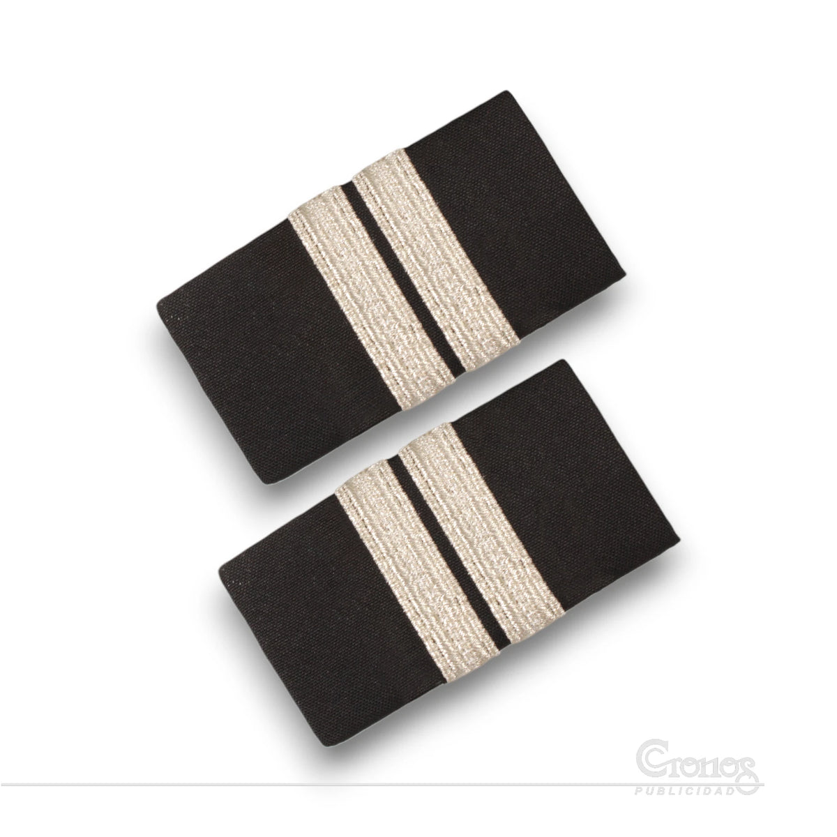 Presilla Galón Plateado 2 Líneas BORDADA