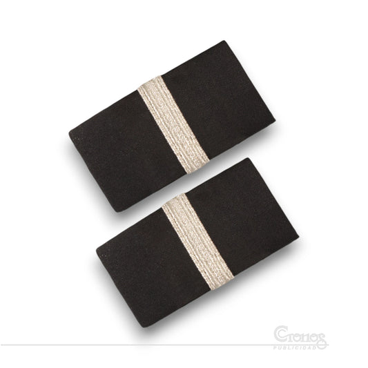Presilla Galón Plateado 1 Líneas BORDADA